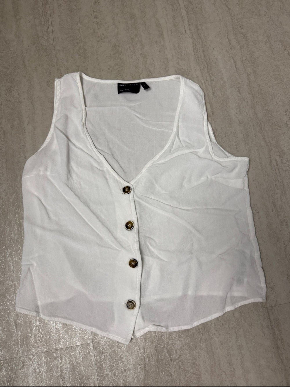 ASOS top Vero Moda sleeveless button down tank blouse